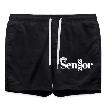 Senior 2023 - Proud Graduated Cool Graduation Gift - Swim Trunks - black - Front - AI Model Male 185 light (185cm)