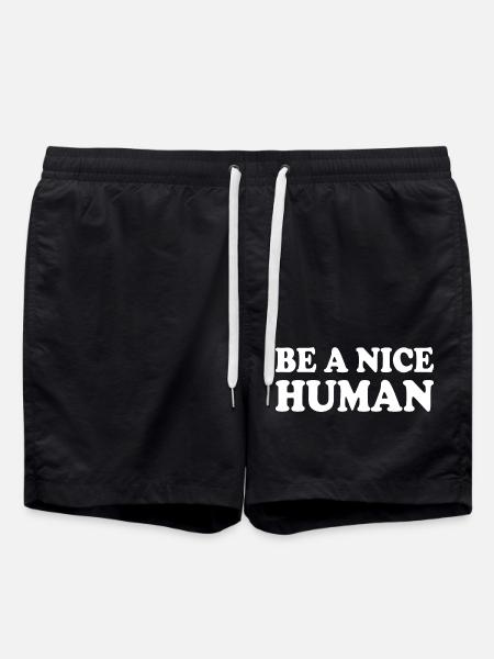 Be a nice human - Short de bain - noir