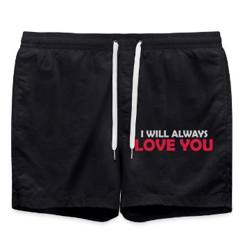 J’aimerai toujours - Short de bain - noir - Devant - AI Model Male 185 light (185cm)