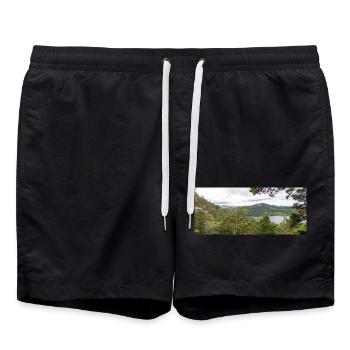 Lac Revsvatnet et paysage à Prekestolen - Short de bain - noir - Devant - AI Model Male 185 light (185cm)