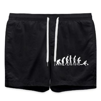 Curling Stone Curl Gift Curler Curling Stone - Swim Trunks - black - Front - AI Model Male 185 light (185cm)
