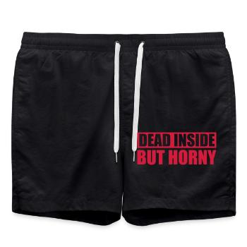 dead inside but horny - Badeshorts - Schwarz - Vorne - AI Model Male 185 light (185cm)