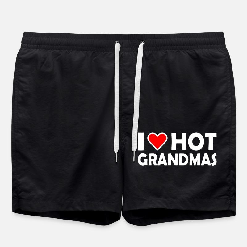 I love grandmas - Short de bain - noir