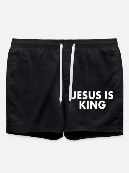 Jesus is king - Swim Trunks - black