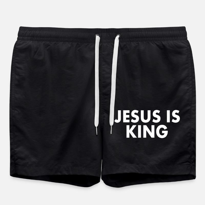 Jesus is king - Short de bain - noir