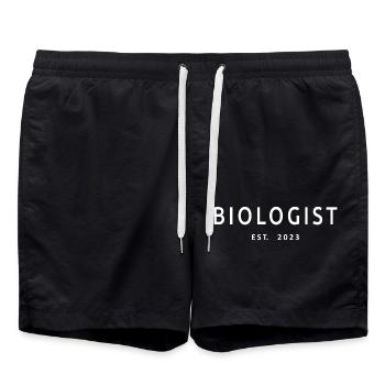 Biologe Est. 2023 Abschluss Biologie Student - Badeshorts - Schwarz - Vorne - AI Model Male 185 light (185cm)