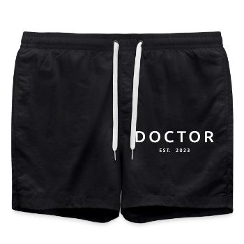 Doktor Est. 2023 Graduate Doctor Student Geschenk - Badeshorts - Schwarz - Vorne - AI Model Male 185 light (185cm)
