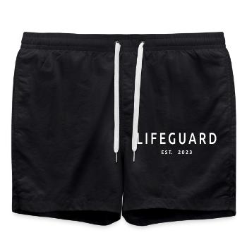 Rettungsschwimmer Est. 2023 Absolvent Rettungsschwimmer Student - Badeshorts - Schwarz - Vorne - AI Model Male 185 light (185cm)