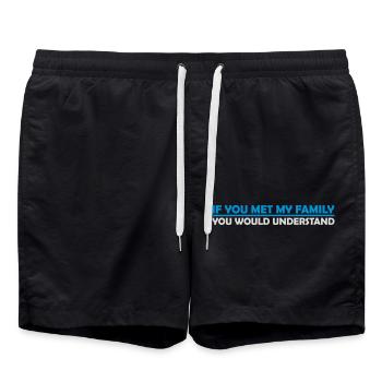 you would understand quote - Swim Trunks - black - Front - AI Model Male 185 light (185cm)