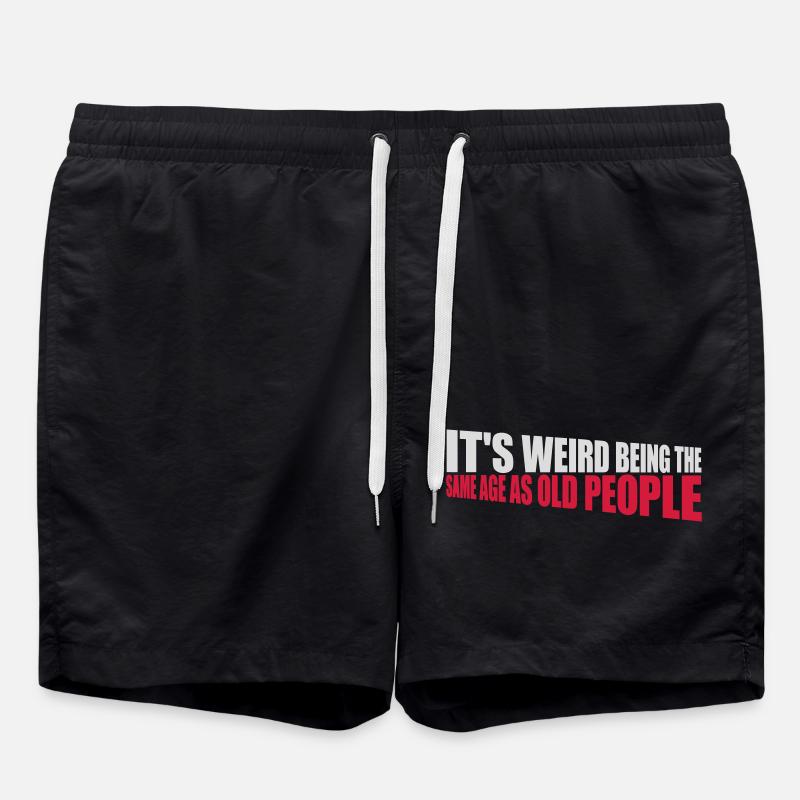 being old people age - Swim Trunks - black