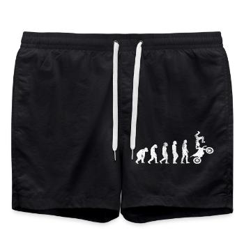 Moto Cyclomoteur Motorcross Cadeau Motocycliste - Short de bain - noir - Devant - AI Model Male 185 light (185cm)
