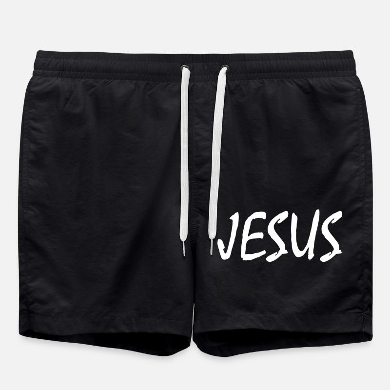 Jesus - Short de bain - noir