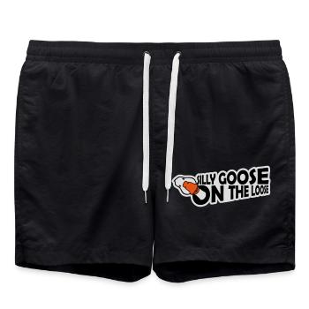 goose on the loose - Swim Trunks - black - Front - AI Model Male 185 light (185cm)