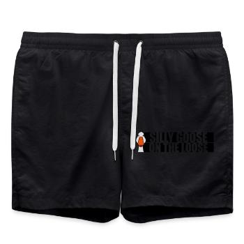 goose on the loose - Badeshorts - Schwarz - Vorne - AI Model Male 185 light (185cm)