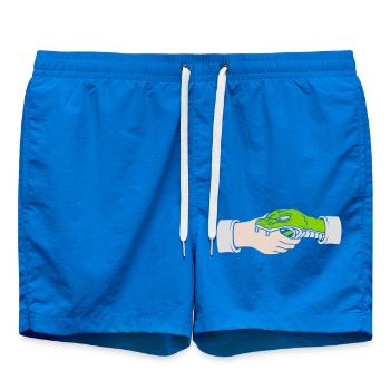 Begrüßung Händeschütteln Schlange beißt - Badeshorts - Cobalt blue - Vorne