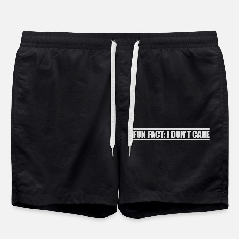 I don't care fact - Swim Trunks - black