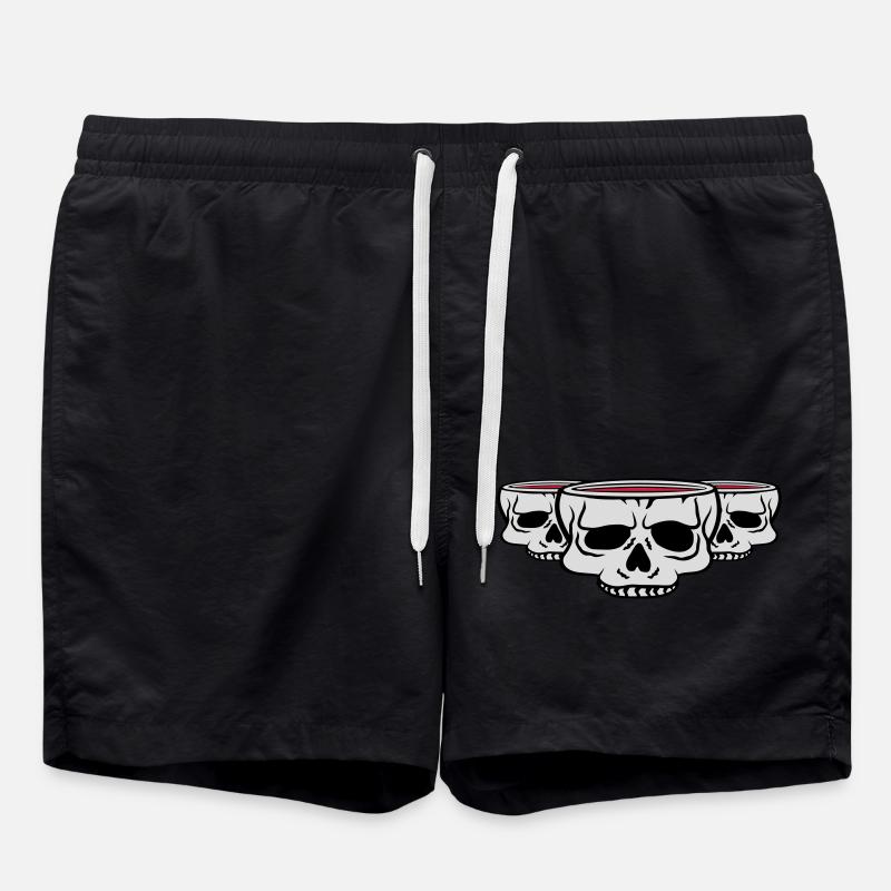 3 Friends Cup Skull - Swim Trunks - black