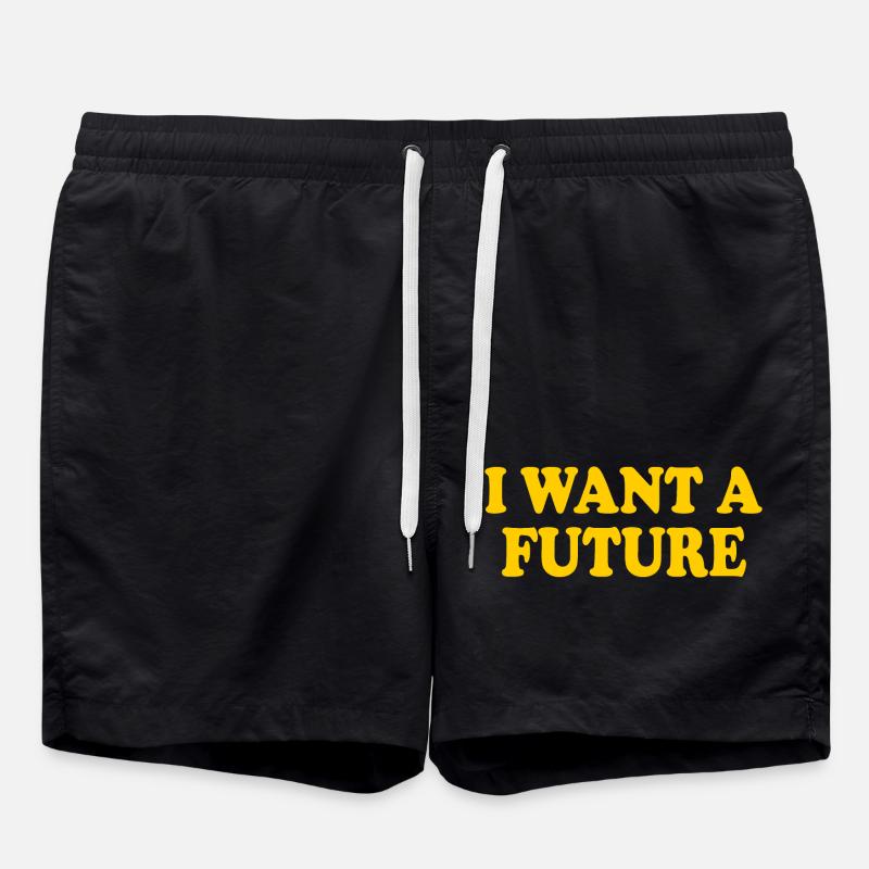 I want a future - Swim Trunks - black