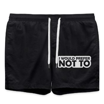 Je préfère ne pas - Short de bain - noir - Devant - AI Model Male 185 light (185cm)