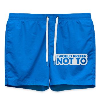 I prefer not to - Swim Trunks - cobalt blue - Front