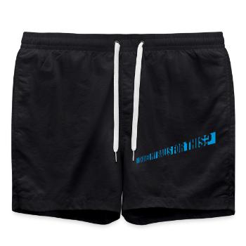 I shaved my balls - Swim Trunks - black - Front - AI Model Male 185 light (185cm)