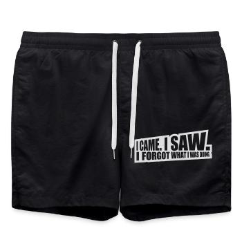 I came saw forget - Swim Trunks - black - Front - AI Model Male 185 light (185cm)