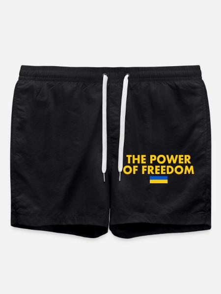 The power of freedom - Swim Trunks - black