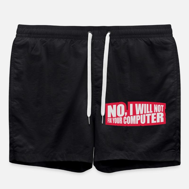 not fix your computer - Swim Trunks - black