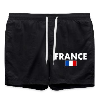 France - Short de bain - noir - Devant - AI Model Male 185 light (185cm)