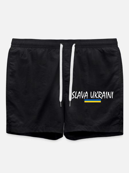 Slava ukraini - Swim Trunks - black