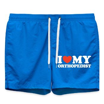 I love my Orthopedist Heart Shirt - Swim Trunks - cobalt blue - Front