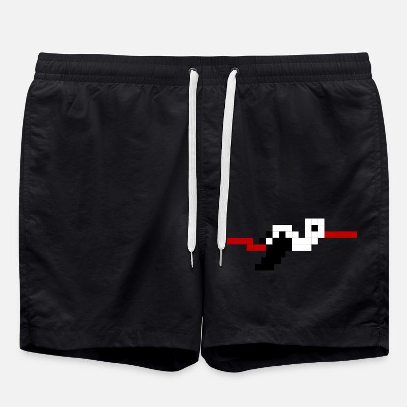 Elsässischer Pixelstorch #tshirtalsace #tshirtcigogne - Badeshorts - Schwarz
