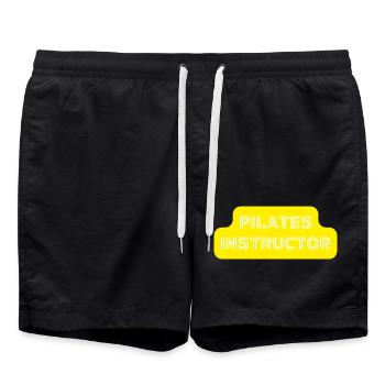 Instructeur de Pilates Professeur - Short de bain - noir - Devant - AI Model Male 185 light (185cm)