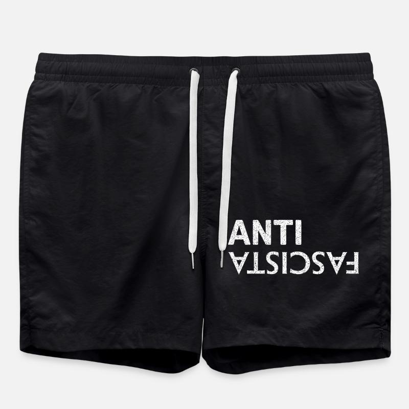 Antifaschistisch - Badeshorts - Schwarz