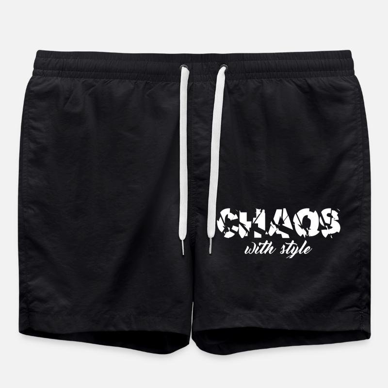 chaos with style - Swim Trunks - black