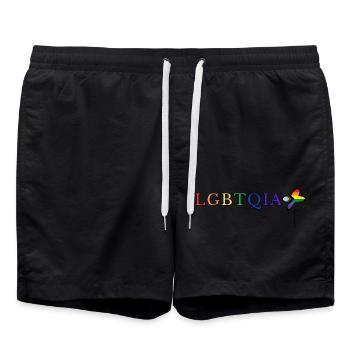 LGBTQIA+ - Swim Trunks - black - Front - AI Model Male 185 light (185cm)