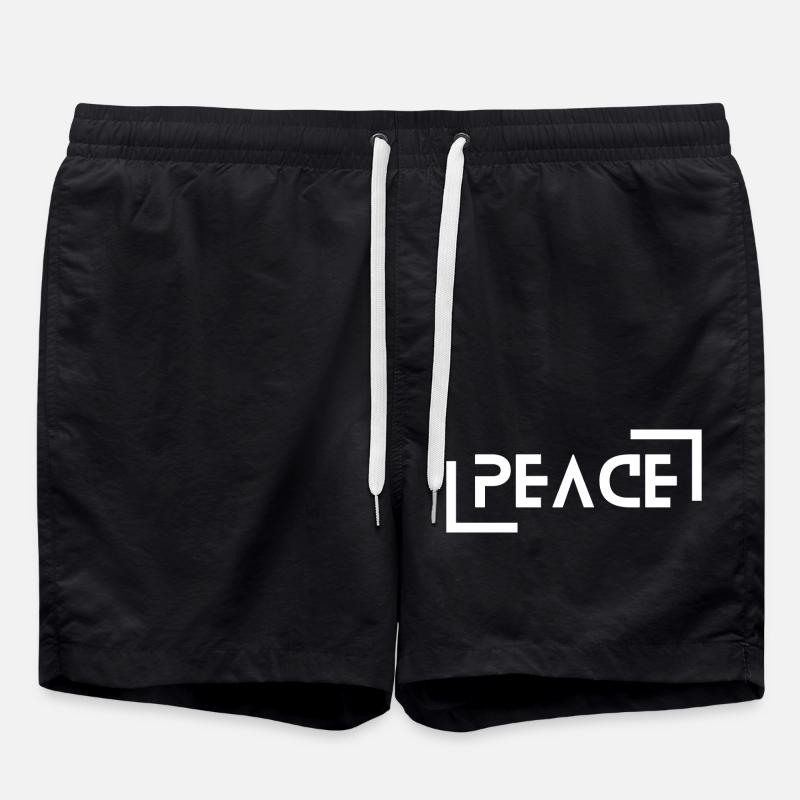 Peace - Swim Trunks - black