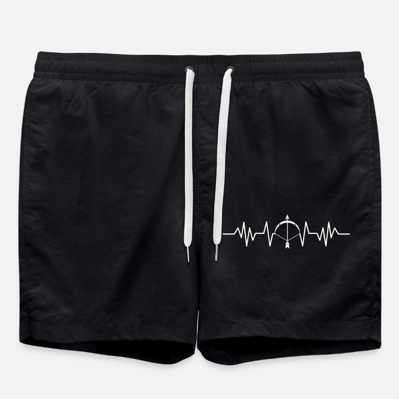 Archery heartbeat - Swim Trunks - black