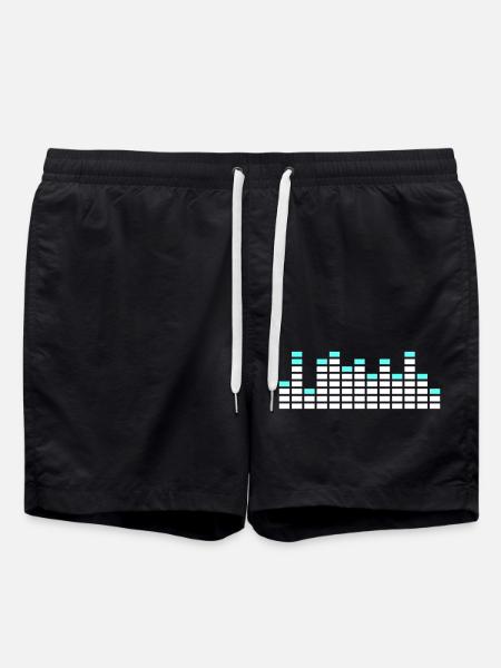 Cool DJ Music Equalizer Sound Bar Energy Party - Swim Trunks - black