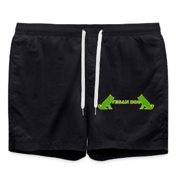 Vegan Dog - Swim Trunks - black - Front - AI Model Male 185 light (185cm)