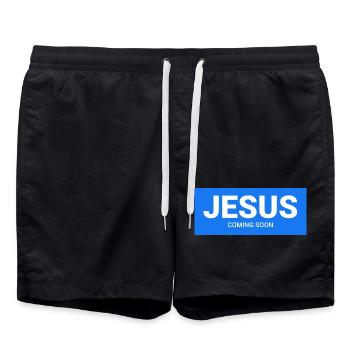 Jesus - Short de bain - noir - Devant - AI Model Male 185 light (185cm)