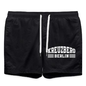 Berlin Kreuzberg - Short de bain - noir - Devant - AI Model Male 185 light (185cm)