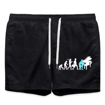 Evolution Piano Instrument Keys Playing Music - Swim Trunks - black - Front - AI Model Male 185 light (185cm)