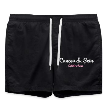 Breast Cancer Pink October - Swim Trunks - black - Front - AI Model Male 185 light (185cm)