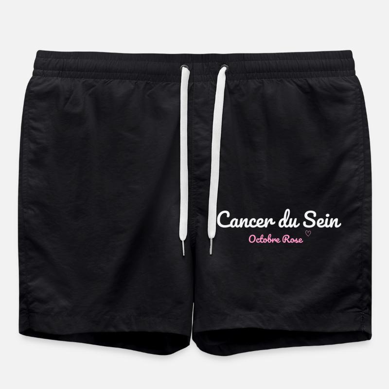Cancer du Sein octobre rose - Short de bain - noir