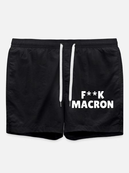 F**K Macron - Short de bain - noir