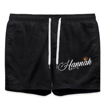 Hannah Custom Name for Women Kids Toddlers - - Swim Trunks - black - Front - AI Model Male 185 light (185cm)