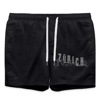 Horizon de Zurich - Short de bain - noir - Devant - AI Model Male 185 light (185cm)