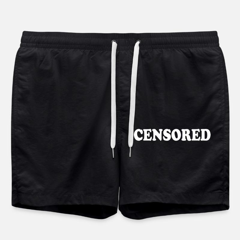 censored - Short de bain - noir