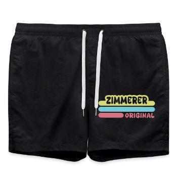 Vorname Zimmerer - Badeshorts - Schwarz - Vorne - AI Model Male 185 light (185cm)